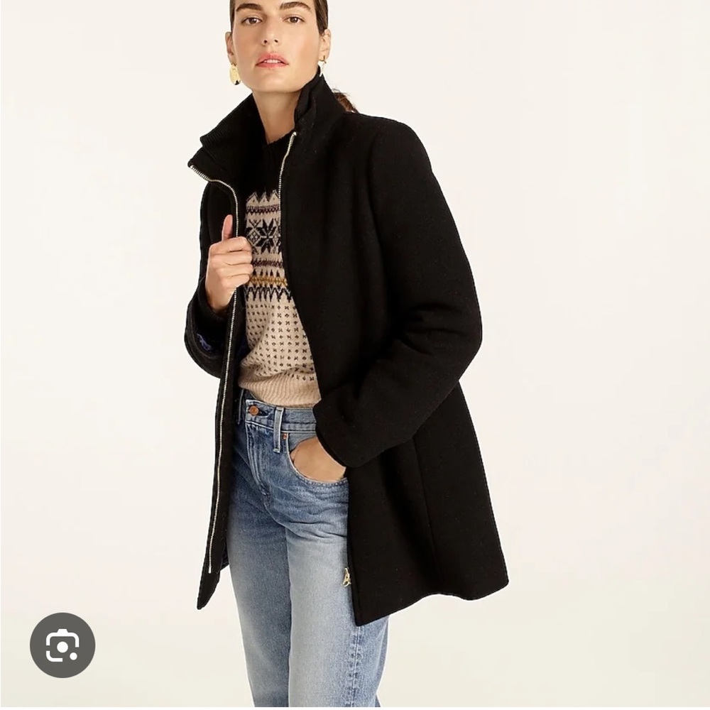 JCrew Italian Wool Lodge Coat in black